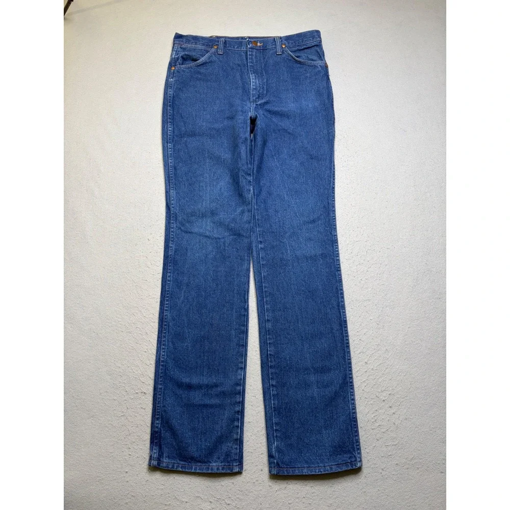 Wrangler Jeans Mens 34x36 Blue Cowboy Cut Slim Fit 936PWD Rigid Denim Western